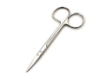 Load image into Gallery viewer, Gold Handle Dissecting Iris Sharp Fine Point Scissors 4.5", Straight