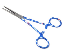Load image into Gallery viewer, Hemostat Forceps 5.5" (14cm) Straight Serrated Jaws, Stainless Steel, Dew Drops Handle