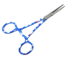 Load image into Gallery viewer, Hemostat Forceps 5.5" (14cm) Straight Serrated Jaws, Stainless Steel, Dew Drops Handle