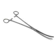 Load image into Gallery viewer, Pean Full Serrated Hemostat Forceps 10&quot;, Curved, Stainless Steel
