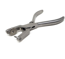 Load image into Gallery viewer, 6-1/2" Hole Punching Pliers with Different Sizes 0.8mm-2mm Round Holes Jewelry Making Leather and Plastic Punch Pliers