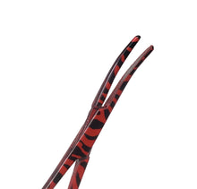Load image into Gallery viewer, Red Zebra Coated Full Pattern Mosquito Hemostat Forceps 5.5" Curved