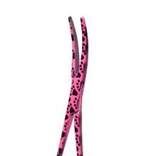 Load image into Gallery viewer, Hemostat Forceps 5.5" (14cm) Curved Serrated Jaws, Stainless Steel, Pink Paws