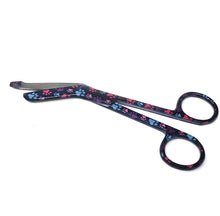 Load image into Gallery viewer, Stainless Steel 5.5" Bandage Lister Scissors for Nurses & Students Gift, Black Multi Paws