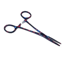 Load image into Gallery viewer, Hemostat Forceps 5.5" (14cm) Straight Serrated Jaws, Stainless Steel, Black Multi Paws