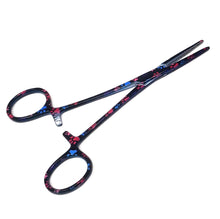 Load image into Gallery viewer, Hemostat Forceps 5.5" (14cm) Straight Serrated Jaws, Stainless Steel, Black Multi Paws