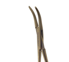 Load image into Gallery viewer, Mosquito Hemostat Forceps 5" Curved, Stainless Steel, Full Gold