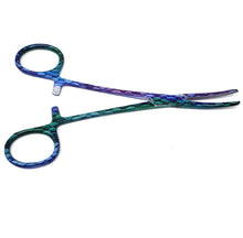 Load image into Gallery viewer, Hemostat Forceps 5.5" (14cm) Curved Serrated Jaws, Stainless Steel, Mermaid Pattern