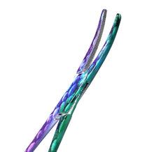 Load image into Gallery viewer, Hemostat Forceps 5.5" (14cm) Curved Serrated Jaws, Stainless Steel, Mermaid Pattern