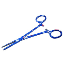 Load image into Gallery viewer, Hemostat Forceps 5.5" (14cm) Straight Serrated Jaws, Stainless Steel, Dew Drops