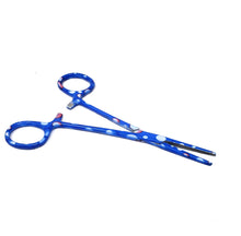 Load image into Gallery viewer, Hemostat Forceps 5.5" (14cm) Straight Serrated Jaws, Stainless Steel, Dew Drops