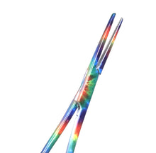 Load image into Gallery viewer, Hemostat Forceps 5.5" (14cm) Straight Serrated Jaws, Stainless Steel, Tie Dye Pattern