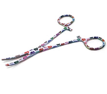 Load image into Gallery viewer, Hemostat Forceps 5.5" (14cm) Curved Serrated Jaws, Stainless Steel, White Multi Paws