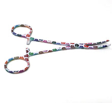Load image into Gallery viewer, Hemostat Forceps 5.5" (14cm) Curved Serrated Jaws, Stainless Steel, White Multi Paws