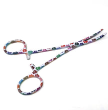 Load image into Gallery viewer, Hemostat Forceps 5.5" (14cm) Curved Serrated Jaws, Stainless Steel, White Multi Paws