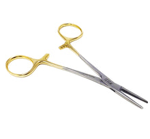 Load image into Gallery viewer, Gold Handle Mosquito Hemostat Forceps 5.5" Straight, Premium