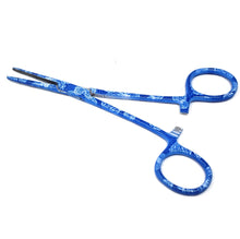 Load image into Gallery viewer, Hemostat Forceps 5.5" (14cm) Straight Serrated Jaws, Stainless Steel, Blue Rose Garden