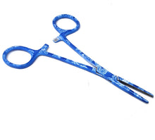 Load image into Gallery viewer, Hemostat Forceps 5.5" (14cm) Straight Serrated Jaws, Stainless Steel, Blue Rose Garden