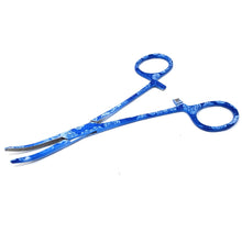 Load image into Gallery viewer, Hemostat Forceps 5.5" (14cm) Curved Serrated Jaws, Stainless Steel, Blue Rose Garden
