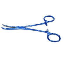 Load image into Gallery viewer, Hemostat Forceps 5.5" (14cm) Curved Serrated Jaws, Stainless Steel, Blue Rose Garden