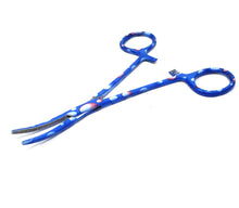 Load image into Gallery viewer, Hemostat Forceps 5.5" (14cm) Curved Serrated Jaws, Stainless Steel, Dew Drops