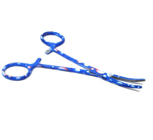 Load image into Gallery viewer, Hemostat Forceps 5.5" (14cm) Curved Serrated Jaws, Stainless Steel, Dew Drops