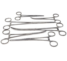 Load image into Gallery viewer, Ultimate Hemostat 6 Pc Set Stainless Steel Locking Forceps Straight and Curved ( 6" + 8" +10")
