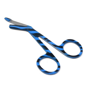 Stainless Steel 3.5" Bandage Lister Scissors for Nurses & Students Gift, Blue Zebra