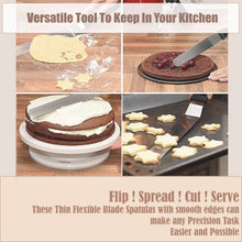 Load image into Gallery viewer, Cake Decorating Angled Icing Spatula, Stainless Steel 6" Offset Polished Blade Knife, Wood Handle