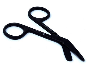 Full Black Lister Bandage Scissors 3.5" (8.9cm), Stainless Steel
