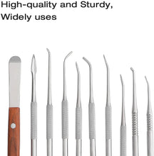 Load image into Gallery viewer, 10 Pcs Dental Wax Carving Carvers Tools Stainless Steel Set Sculpture Chisel Double-Ended Pottery and Polymer Clay Tools and Carrying Case
