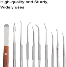 Load image into Gallery viewer, 10 Pcs Dental Wax Carving Carvers Tools Stainless Steel Set Sculpture Chisel Double-Ended Pottery and Polymer Clay Tools and Carrying Case