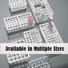 Load image into Gallery viewer, Test Tube Rack Holder with 50 Holes Vents Z Shaped Pipe Stand For 16mm Tubes, Stainless Steel