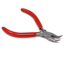 Load image into Gallery viewer, Jewelry Making Pliers Bent Nose Professional Repair Stainless Steel Tool with Cushion Grip for Handmade DIY Craft