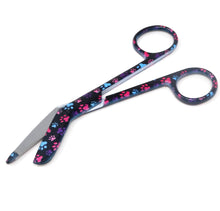Load image into Gallery viewer, Stainless Steel 5.5" Bandage Lister Scissors for Nurses & Students Gift, Black Multi Paws