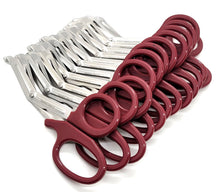 Load image into Gallery viewer, 12/Pack Burgandy Handle Trauma Shears 7.25" Stainless Steel Scissors for Paramedics, EMT, Nurses, Firefighters + More