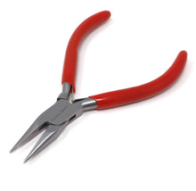 Load image into Gallery viewer, Chain Nose Jaw Pliers 5” W / V-Spring Smooth Jewelry Making Repair Tool with Vinyl Grip