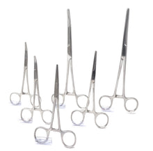 Load image into Gallery viewer, Ultimate Hemostat 6 Pc Set Stainless Steel Locking Forceps Straight and Curved ( 6" + 8" +10")