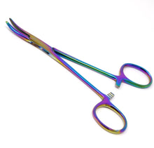 Load image into Gallery viewer, Multi Color Rainbow Mosquito Hemostat Forceps 5.5" (14cm) Curved