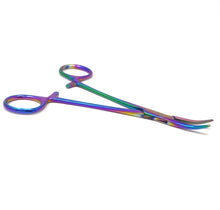Load image into Gallery viewer, Multi Color Rainbow Mosquito Hemostat Forceps 5.5" (14cm) Curved