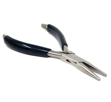 Load image into Gallery viewer, Flat Nose Professional Jewelry Pliers 4-1/2" W / V-Spring Smooth Flat Jaws PVC Handle Jewelry Making Repair Tool