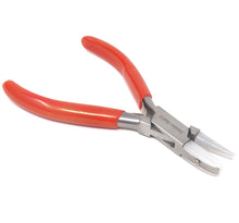 Load image into Gallery viewer, Round Flat Nose Nylon Jaw Plier 4-1/2" Wire Working Jewelry Pliers with Removable Caps Stainless Steel Wire Straightening Tool and Cushion Grip