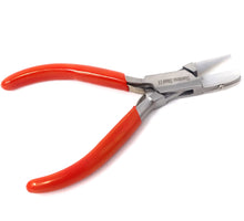 Load image into Gallery viewer, Round Flat Nose Nylon Jaw Plier 4-1/2" Wire Working Jewelry Pliers with Removable Caps Stainless Steel Wire Straightening Tool and Cushion Grip