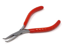 Load image into Gallery viewer, Jewelry Making Pliers Slim Bent Nose Professional Repair Stainless Steel Tool with Cushion Grip for Handmade DIY Craft