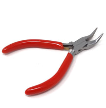 Load image into Gallery viewer, Jewelry Making Pliers Bent Nose Professional Repair Stainless Steel Tool with Cushion Grip for Handmade DIY Craft