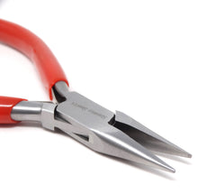 Load image into Gallery viewer, Chain Nose Jaw Pliers 5” W / V-Spring Smooth Jewelry Making Repair Tool with Vinyl Grip
