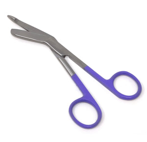 Purple Handle Color Lister Bandage Scissors 5.5", Stainless Steel