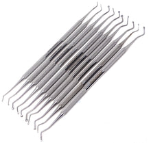 Load image into Gallery viewer, 10 Pcs Excavation Spoons Composite Restorative Double Ended Dental Stainless Steel Micro Instruments