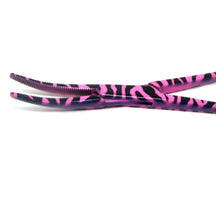 Load image into Gallery viewer, Pink Zebra Coated Full Pattern Mosquito Hemostat Forceps 5.5" Curved