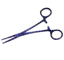 Load image into Gallery viewer, Purple Zebra Full Coated Mosquito Hemostat Forceps 5.5" Straight